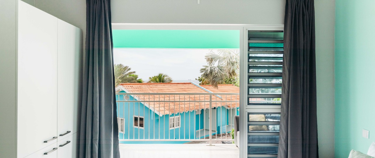 View of other bungalows from the bedroom
