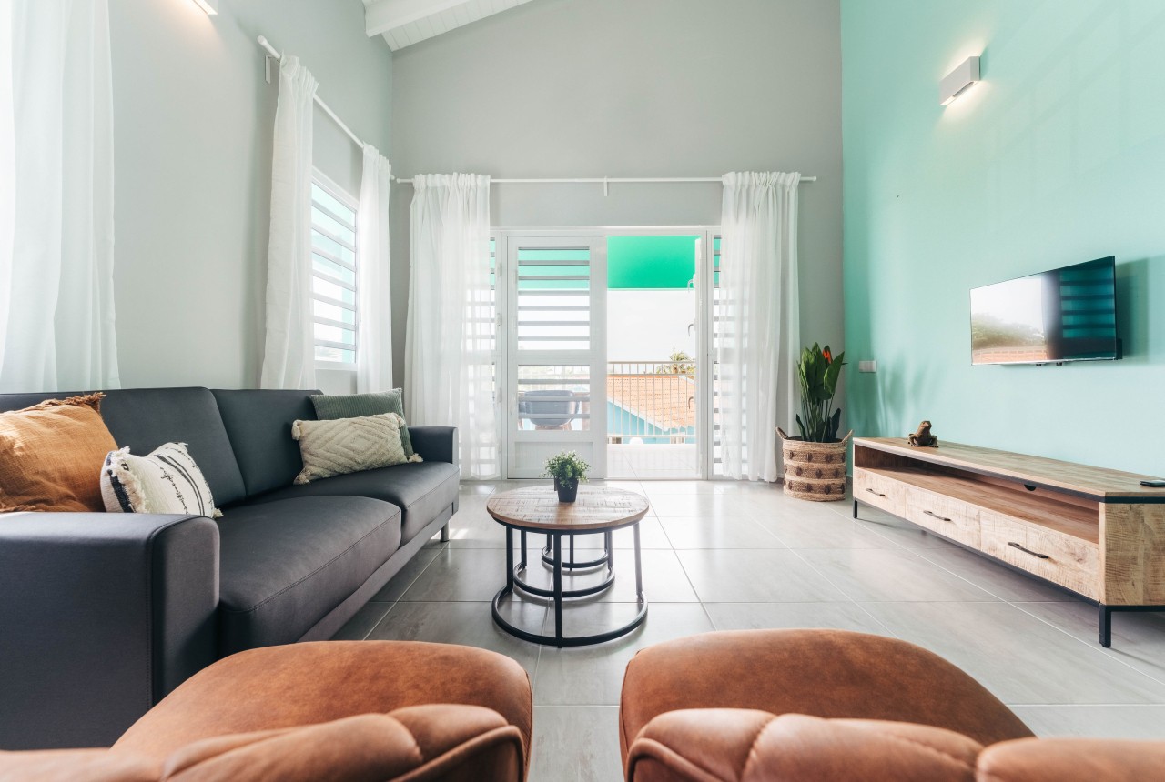 Cozy living room of the bungalow